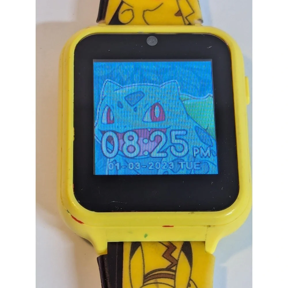 Pokemon Pikachu Poses Interactive Kid's Metal Smart‎ Watch Yellow Black Figure